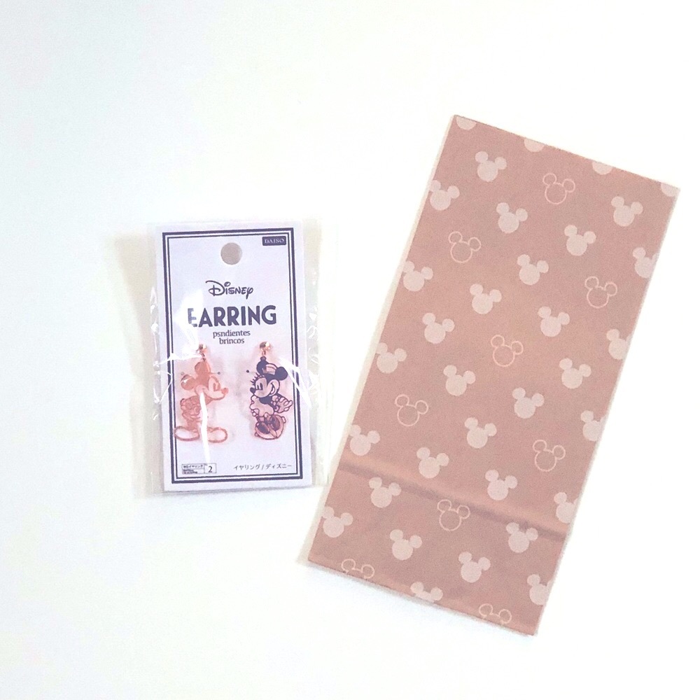 NEW Disney Mickey Minnie Earrings Rose Gold Color